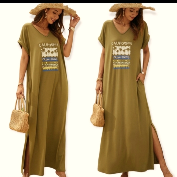 💖Ninexis Size Varies (Plus Size )Olive Green💖